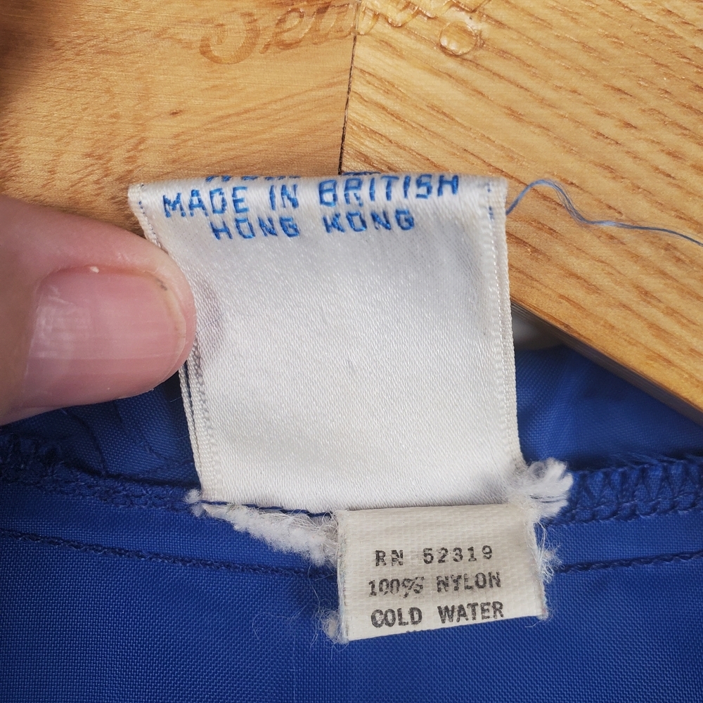 80s OP Blue Windbreaker with Rainbow Stripe. SMALL. #244 - Picture 4 of 15